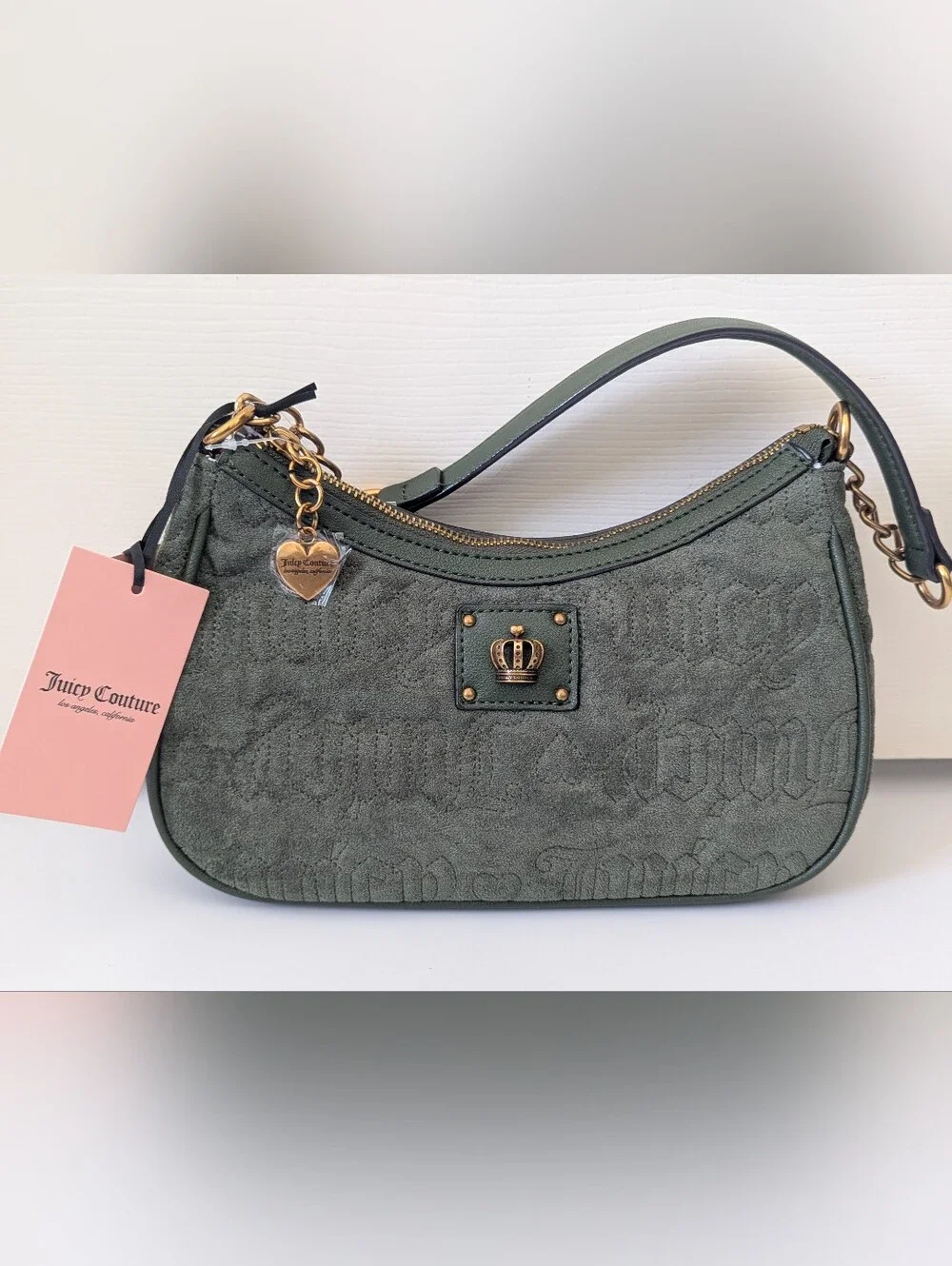 NEW JUICY COUTURE Totally Juicy Shoulder Bag Hobo in Super Greens